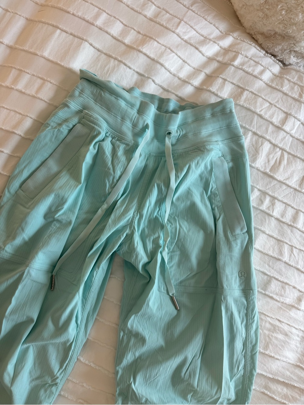 lululemon athletica Aqua Blue Drawstring Joggers